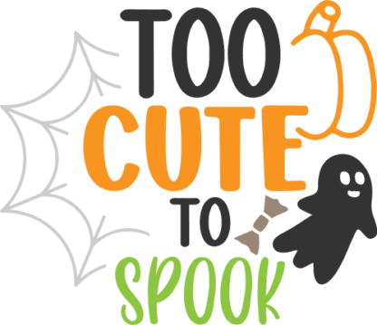 too cute to spook, halloween free svg file - SVG Heart