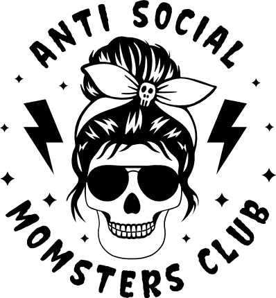 anti social momsters club, halloween mom - free svg file for members - SVG  Heart