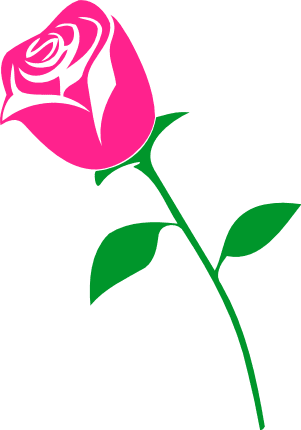 Rose Flower Solid Clipart Digital Download SVG EPS PNG PDF AI