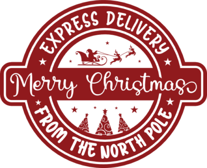 merry christmas, express delivery stamp - free svg file for members ...