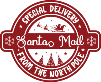 santas mail, special delivery from the north pole, christmas - free svg ...