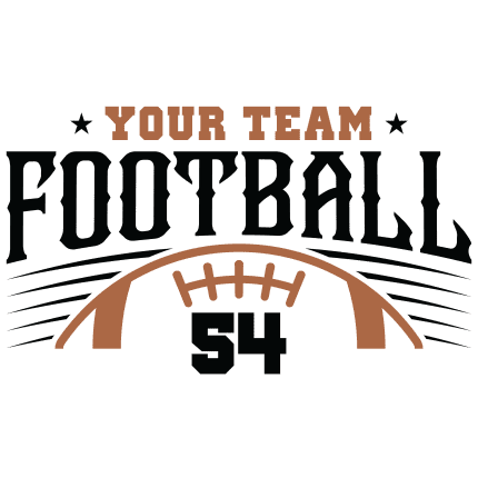 American football tshirt design, Half ball, half player, custom name - free  svg file for members - SVG Heart