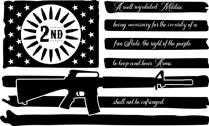 2nd amendment gun rights, american flag decal home decor sticker - free ...