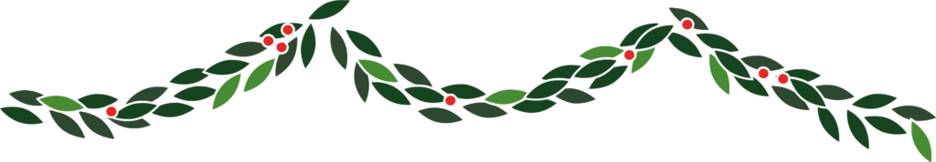 mistletoe garland, holy leaves, christmas free svg file - SVG Heart