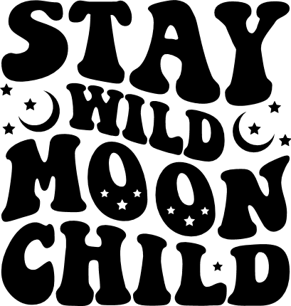 stay wild moon child, baby onesie - free svg file for members - SVG Heart