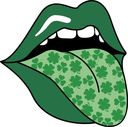 Lucky, clover leaves, St Patricks day, echo text - free svg file