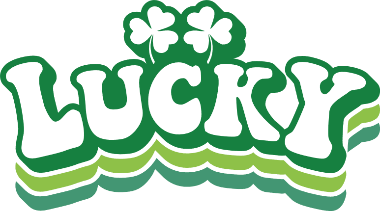 Lucky, clover leaves, St Patricks day, echo text - free svg file for ...