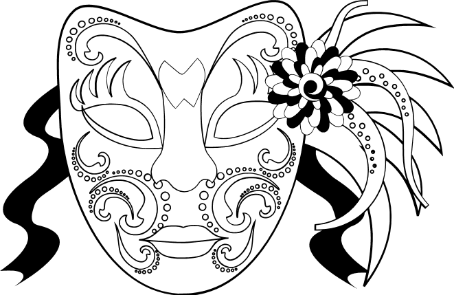 Mardi gras masks, new orleans, clipart image free svg file - SVG Heart