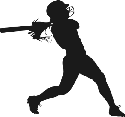 softball girl silhouette clipart image, baseball lover free svg file ...