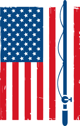 fishing USA flag, fisherman gift - free svg file for members - SVG Heart