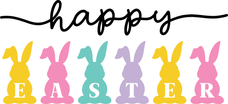 Cute easter bunnies, easter decor, Happy easter - free svg file for ...