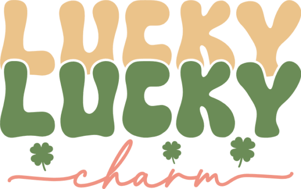 Lucky charm, echo stacked text, st patricks day free svg file - SVG Heart