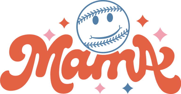 Baseball Mama Smiley Baseball Shirt Design For Mom Free Svg File