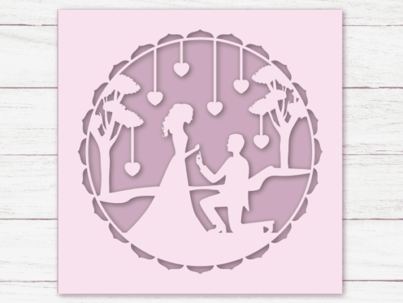 Engagement wedding card design, greetings card - free svg file for ...