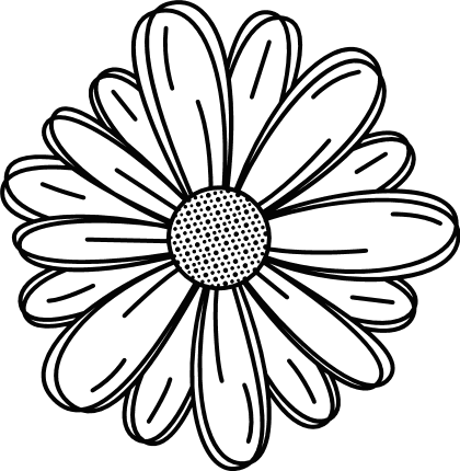 Flower bloom clipart image - free svg file for members - SVG Heart