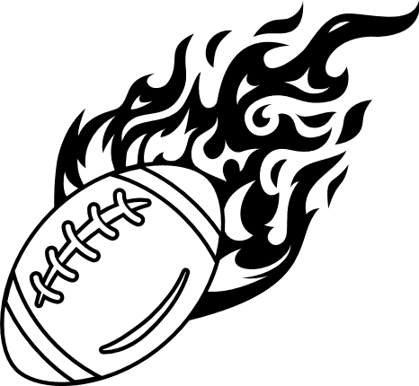 American Football ball with fire, Clipart image - free svg file for ...
