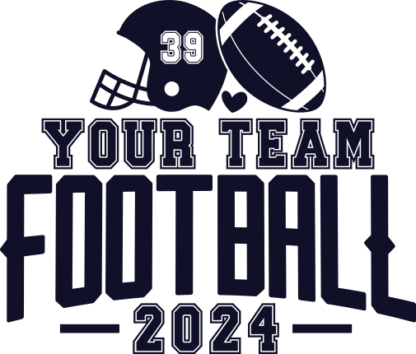 American Football Ball And Helmet Personalized Football Team 2024   Your Team Football 2024 416x354 