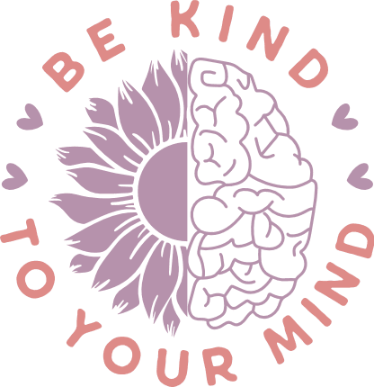 Be kind to your mind, mental awareness, half sunflower and half brain,  tshirt design - free svg file for members - SVG Heart