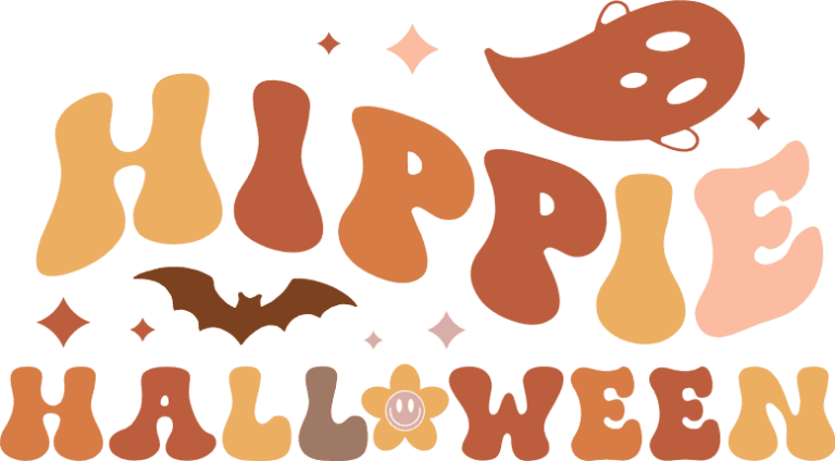 Hippie Halloween, hoodie design - free svg file for members - SVG Heart