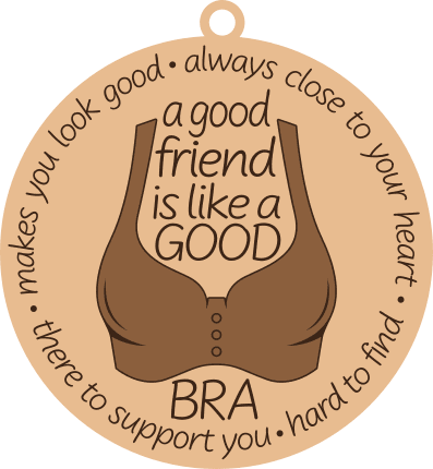 A Good Friend Like a Good Bra Ornament Graphic by Creative Design 12 ·  Creative Fabrica