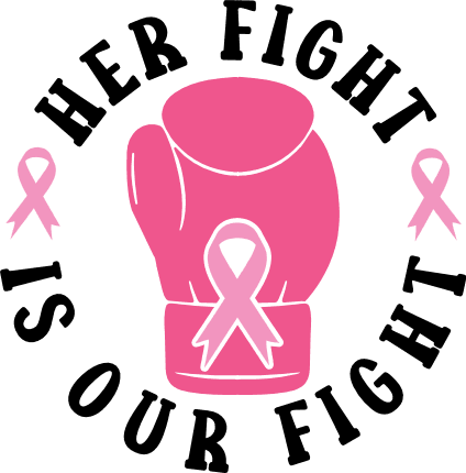cancer awareness, heart and ribbon - free svg file for members - SVG Heart
