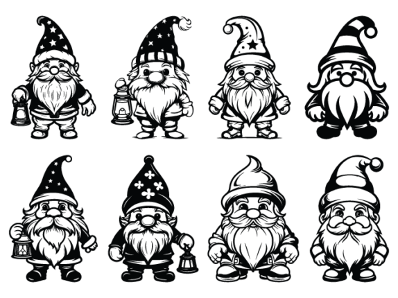 Christmas gnomes vector images, svg bundle, decor - free svg file for ...