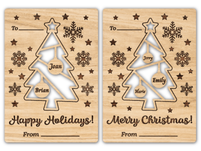 christmas tree with happy holidays svg