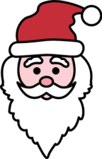 Santa Claus Head Clipart Image Christmas Decor Free Svg File For Members Svg Heart