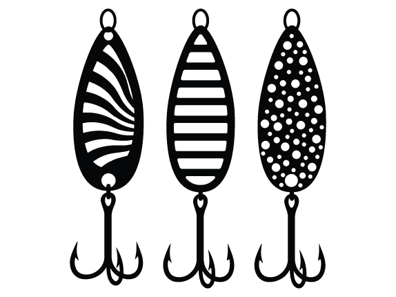 Fishing baits, svg bundle free svg file for members, fishing hooks  silhouette - SVG Heart