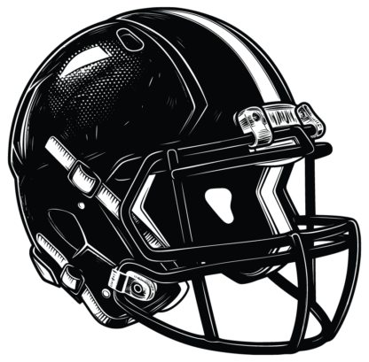 American football helmet, vector image with details and shadows - free svg file for members