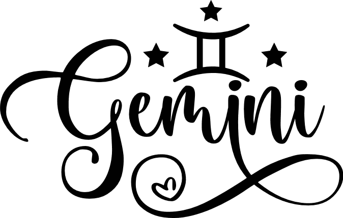 Gemini sign free svg file for members, birthday, zodiac svg for cup or ...