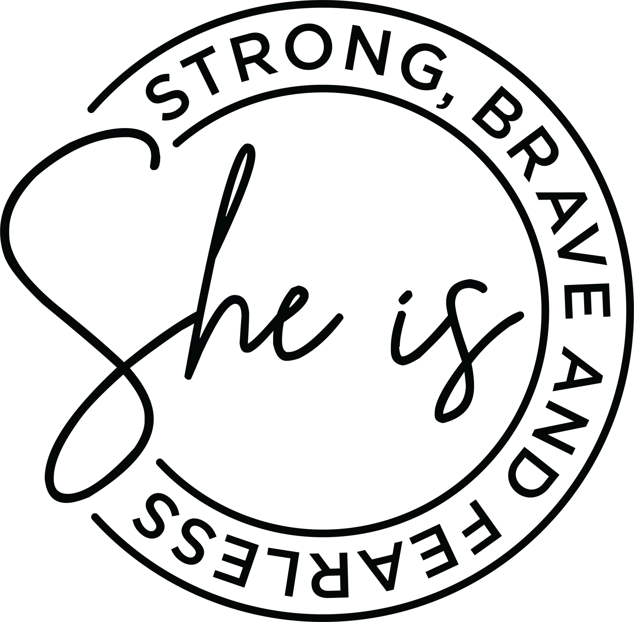 She is strong, brave and fearless, circle design free svg file for ...