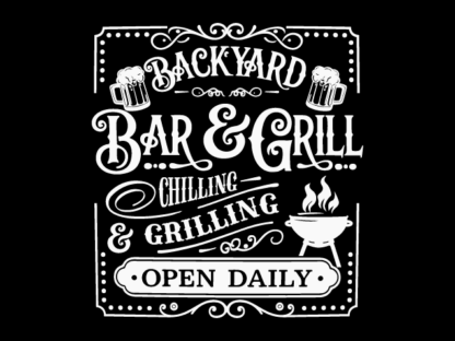 Backyard Bar & Grill Free SVG File for Members - Garden Grilling Wall Decor