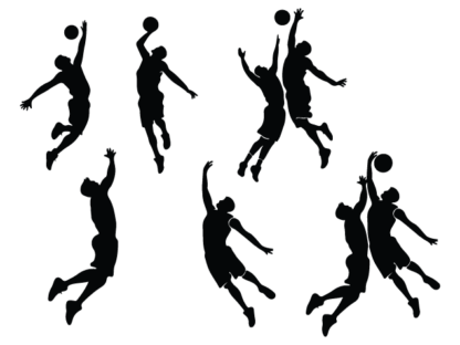 Basketball Player In Action silhouette Free SVG File bundle for Members -  Sports Clipart Image