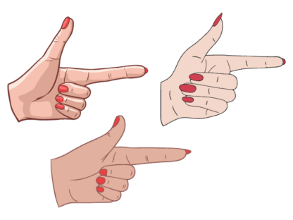 Finger gun hand sign Free SVG File bundle for Members - Funny Pointing Hands Clipart