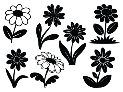 Spring Flowers Free SVG File Bundle for Members - Floral clipart image