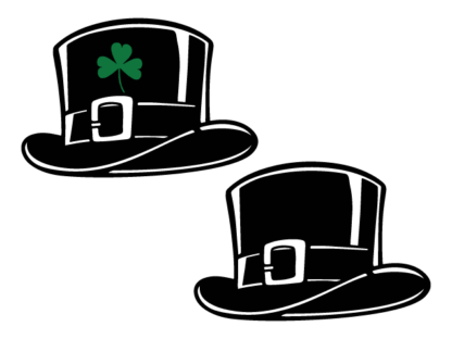 Leprechaun Hat with shamrock silhouette Free SVG File for Members - St. Patrick’s clipart