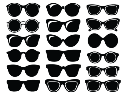 Sunglasses silhouette Free SVG File bundle for Members - Stylish Eyewear clipart image