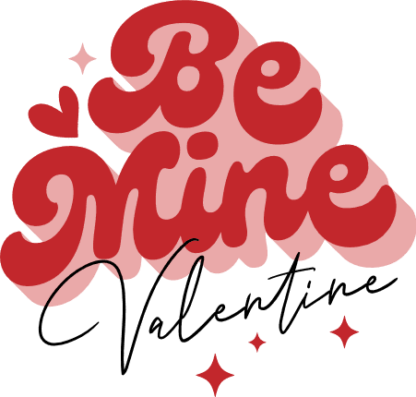 Be Mine Valentine Free SVG File for Members - Romantic Valentines Day Card Design