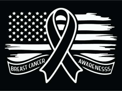 USA flag and cancer ribbon Free SVG File - Breast Cancer Awareness tshirt design