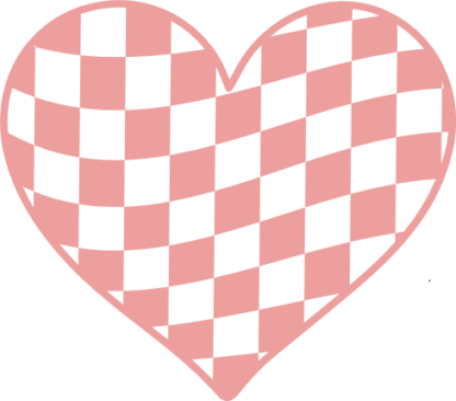 Checkered Print Heart Free SVG File for Members - Valentine’s heart clipart image