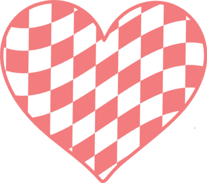 Trendy Checkered Pattern Heart Free SVG File for Members - Valentine’s heart clipart image