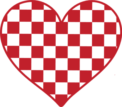 Checkered Pattern Heart Free SVG File for Members - Valentine’s heart clipart image