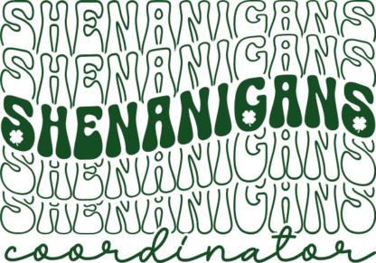 Shenanigans coordinator, echo text Free SVG File for Members - Funny St. Patrick’s Day svg