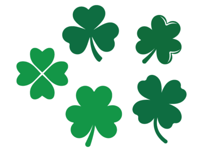 Clover leaves Free SVG File bundle for Members - St. Patrick’s Shamrock clipart