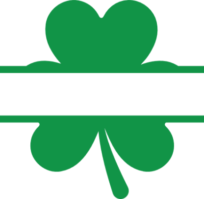 Shamrock split text frame Free SVG File for Members - Customized St. Patrick’s Day design