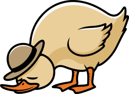 Fedora Duck taking a nap Free SVG File for Members - bird clipart image