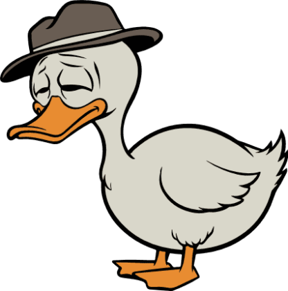 Sad Duck Free SVG File for Members - bird with hat clipart image