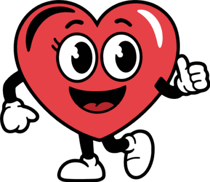 Happy Heart Mascot Free SVG File - Thumbs Up Heart clipart