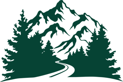 Mountain and trees landscape Free SVG File for Members - Nature wall sticker